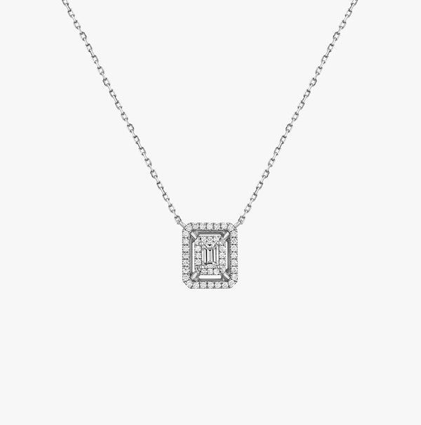 COLLIER RECTANGLE OR BLANC
