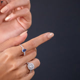 BAGUE SOLITAIRE ASSCHER OR BLANC