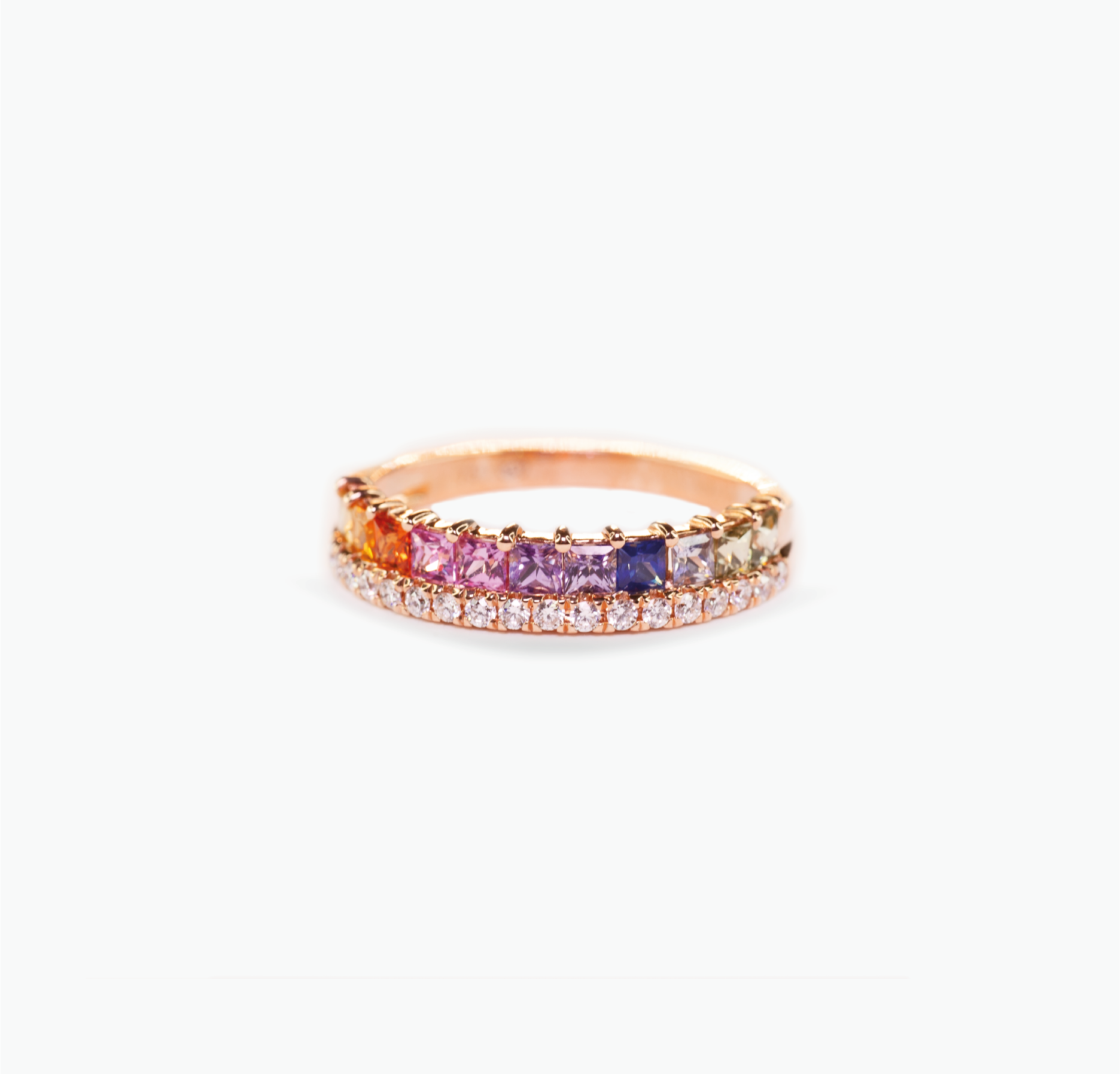 Rose gold 2025 rainbow ring