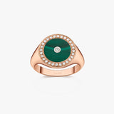 CHEVALIERE SEPALE - OR ROSE, MALACHITE ET DIAMANTS