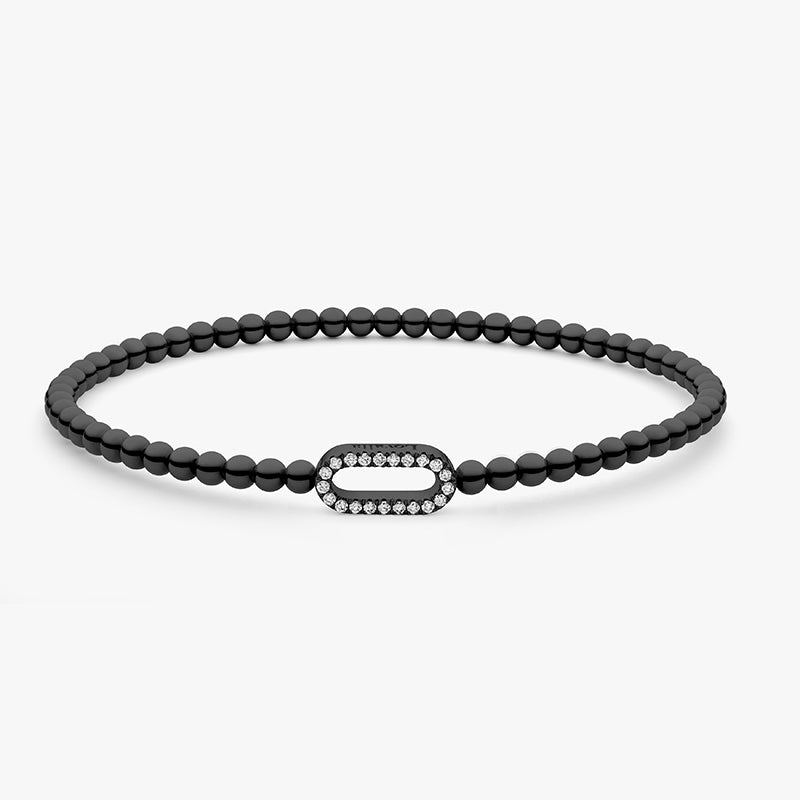 BRACELET EASY OVAL D. Or noir