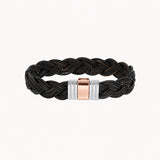 BRACELET BUFFLE ACIER ET OR ROSE