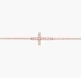 BRACELET CROIX DIAMANT OR