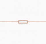 BRACELET RECTANGLE DIAMANTS OR