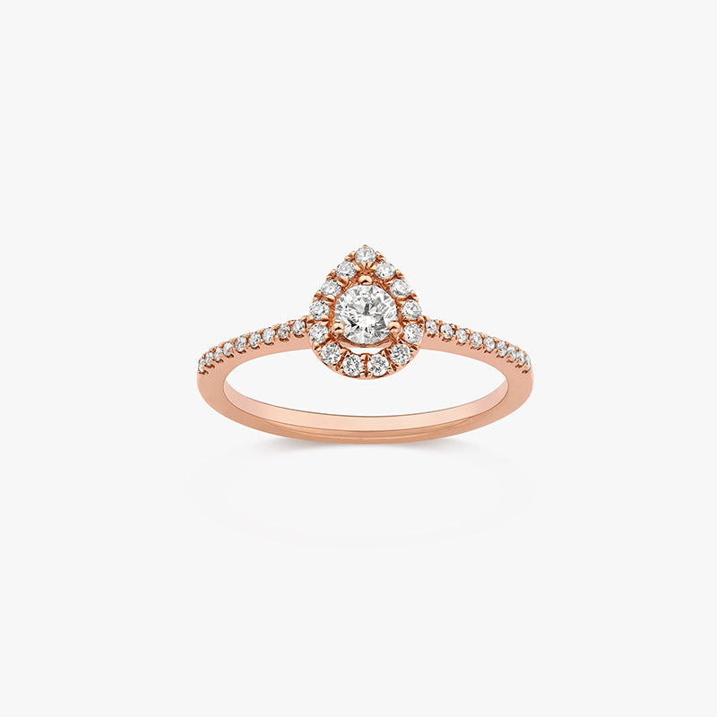 BAGUE SOLITAIRE DIAMANT FORME POIRE