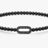 BRACELET EASY OVAL D. Or noir