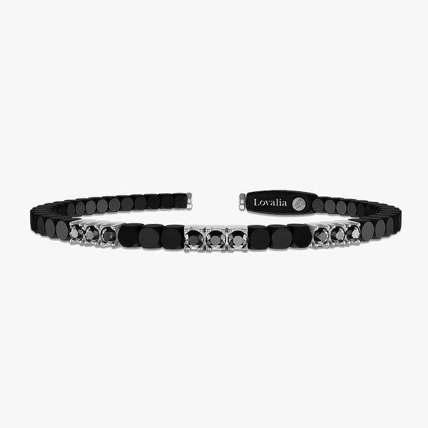 BRACELET EBEN 9 DIAMANTS NOIRS