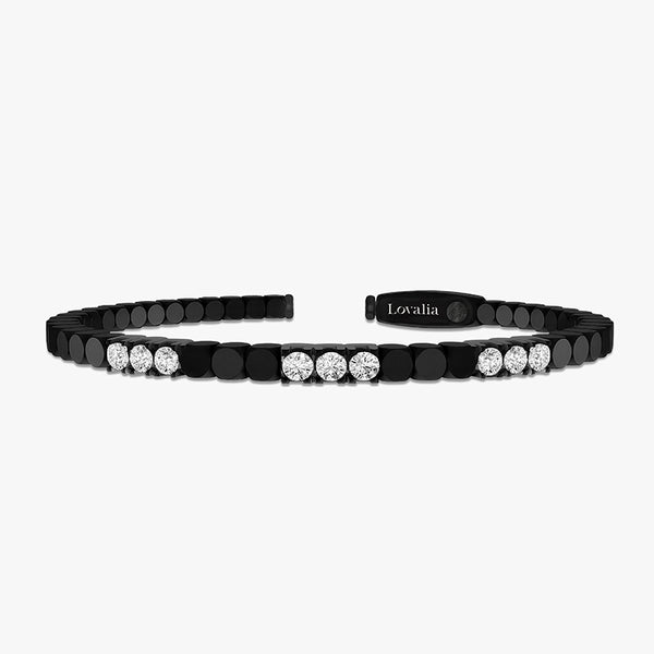 BRACELET EBEN 9 DIAMANTS BLANC