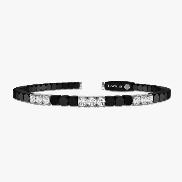 BRACELET EBEN 9 DIAMANTS BLANC