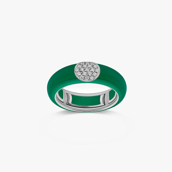 BAGUE ECLIPSE LAQUE VERT