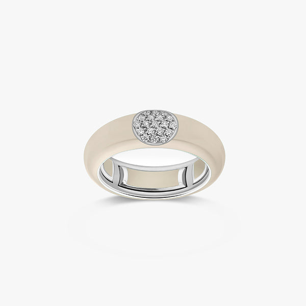 BAGUE ECLIPSE LAQUE BLANC