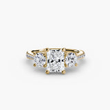 Three-Stone with Pavé Band