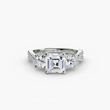 Three-Stone with Pavé Band 2