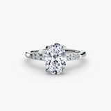 Solitaire with Shoulder Accents