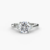Solitaire with Cluster Shoulders