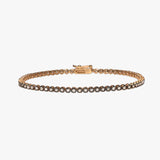BRACELET RIVIERE DIAMANTS CHAMPAGNE OR ROSE