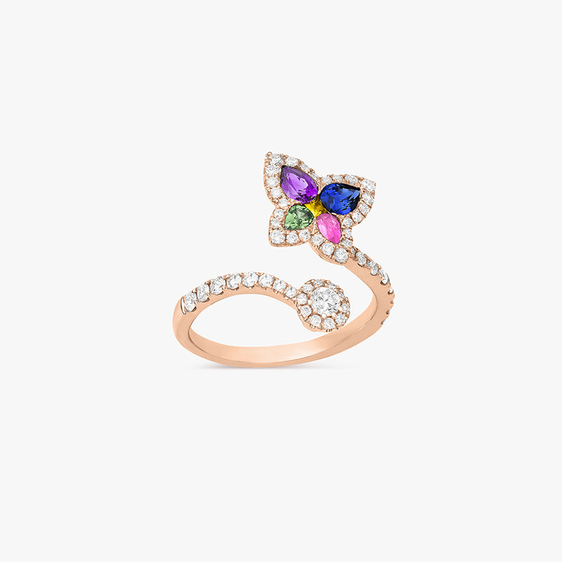 BAGUE BUTTERFLY RAINBOW OR ROSE